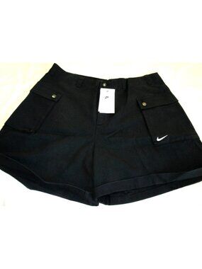 Nike Life Men's Woven P44 Cargo Cotton Canvas Shorts Black White Size 38 NWT